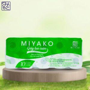 Giấy Vệ Sinh Lụa Cuộn Miyako - 10 cuộn 2 lớp (Có lõi)
