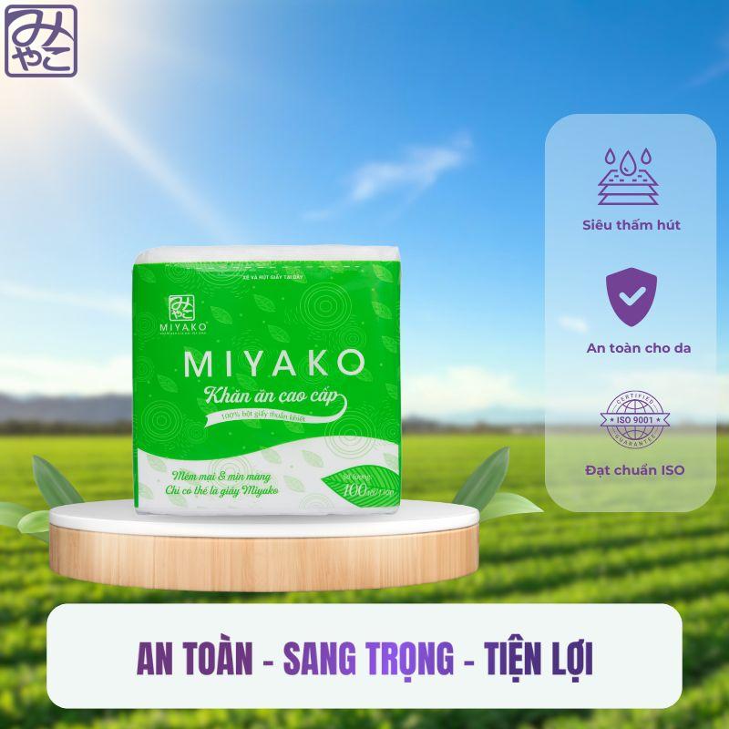 Khăn Giấy Ăn Cao Cấp Miyako – 100 Tờ 1 Lớp