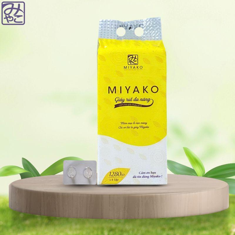 Giấy rút treo tường đa năng Miyako 1280 tờ – 4 lớp (Túi vàng)