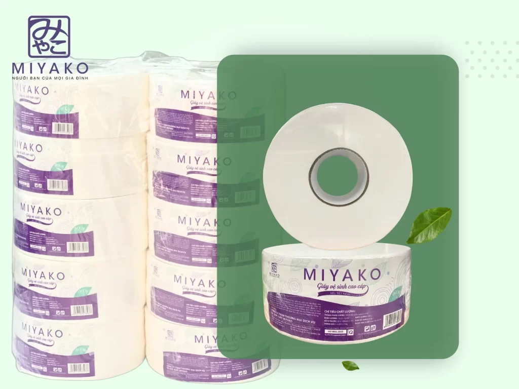 Giấy vệ sinh cuộn lớn công nghiệp Miyako