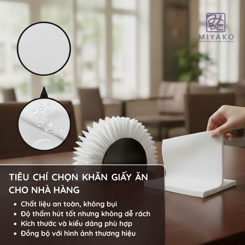 Tiêu chí chọn khăn giấy ăn cao cấp cho nhà hàng