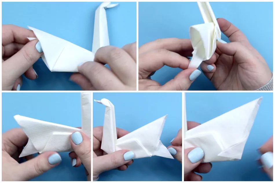 Hướng dẫn cách xếp khăn giấy hình con hạc
