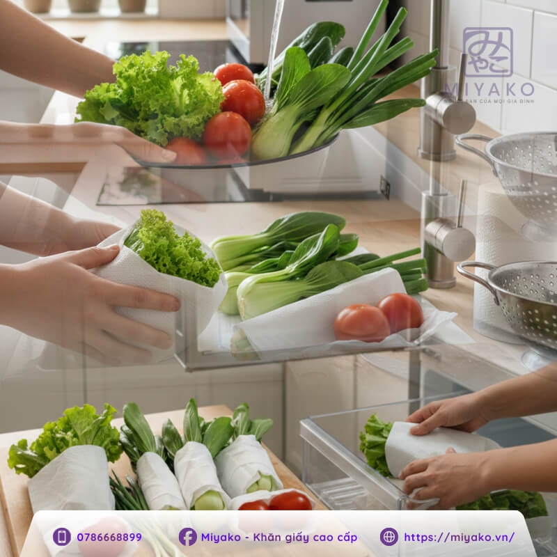 Cách bảo quản rau củ bằng khăn giấy đúng cách tại nhà bạn đã biết chưa?