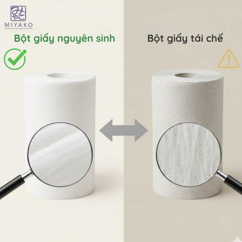 Chất liệu khăn giấy – yếu tố nhỏ nhưng ảnh hưởng lớn đến sức khỏe