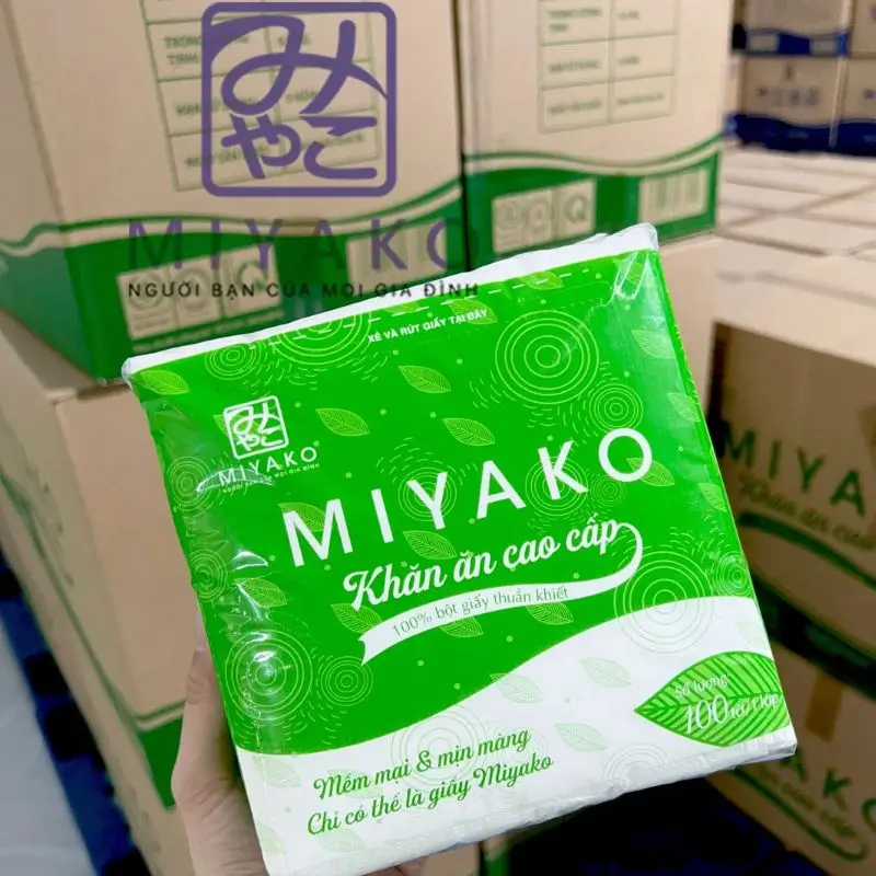 Khăn giấy Miyako – Khăn giấy ăn cao cấp dùng trong nhà hàng, sạch và tiện lợi