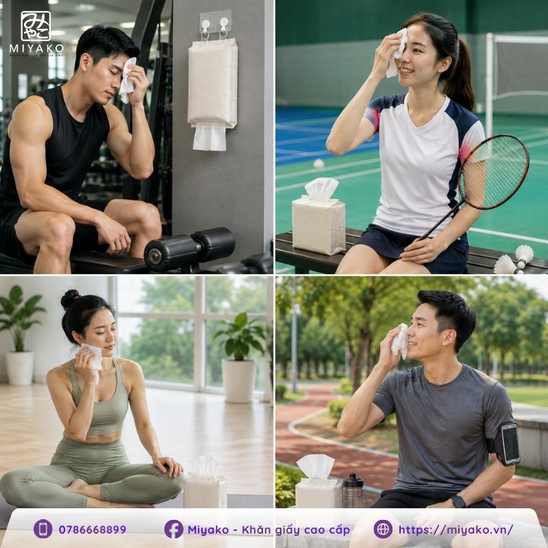 Khăn giấy tiện lợi cho mọi môn thể thao