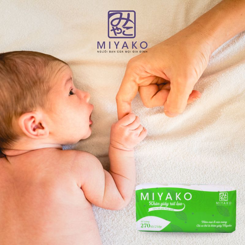Vì sao nên chọn khăn giấy Miyako cho bé