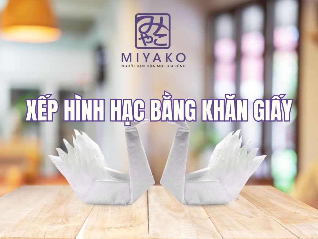 Cách xếp khăn giấy hình con hạc đơn giản mà đẹp