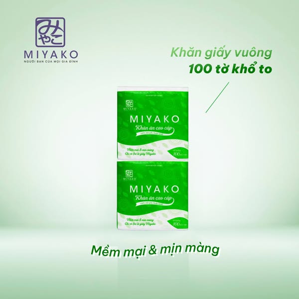 Giấy ăn rút vuông Miyako