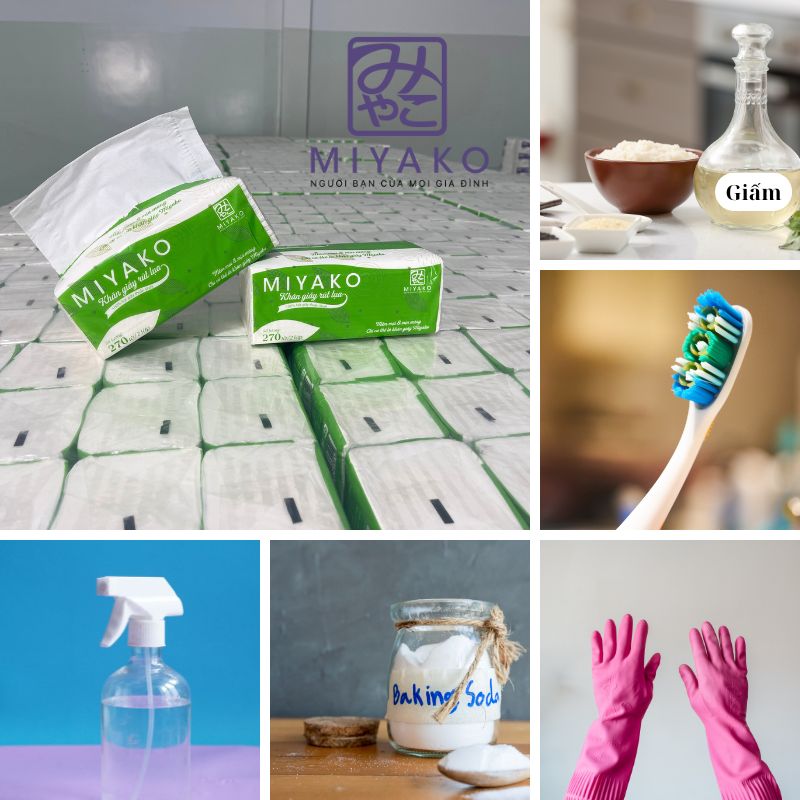 Chuẩn bị dụng cụ vệ sinh máy giặt đơn giản tại nhà