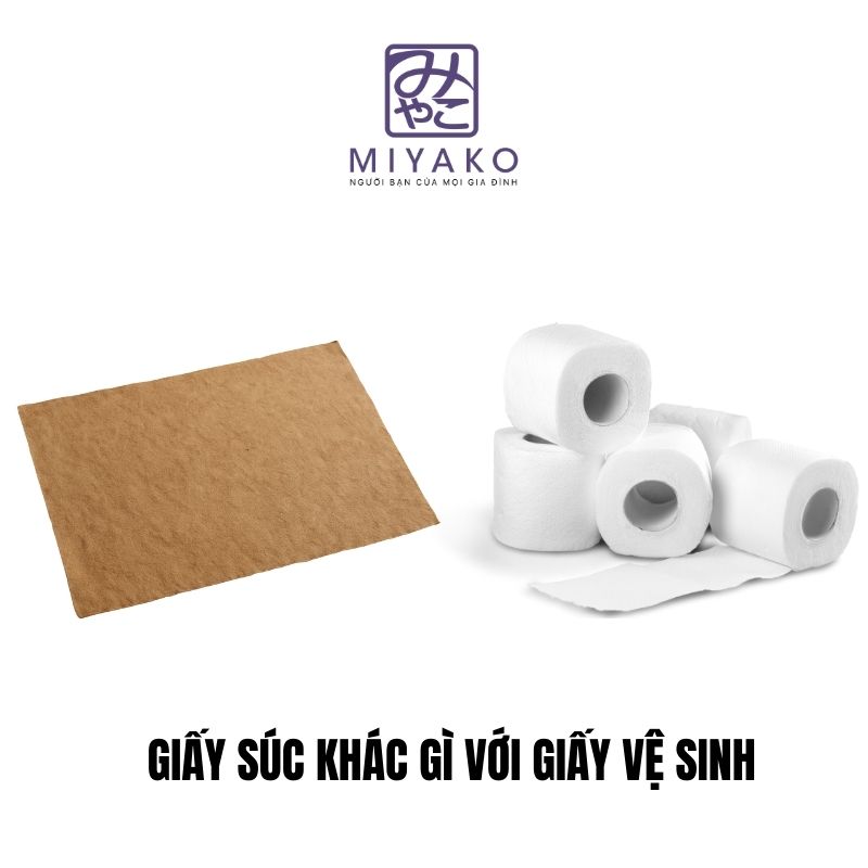 Giấy súc khác so với giấy vệ sinh thông thường