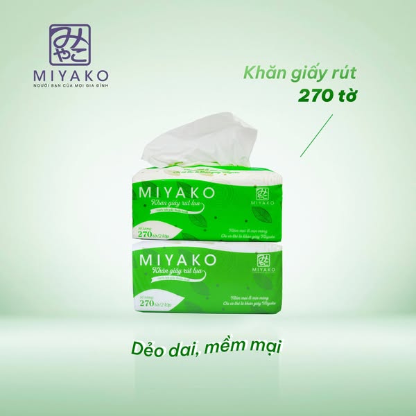 Khăn giấy rút lụa Miyako – Lựa chọn an toàn dành cho làn da nhạy cảm