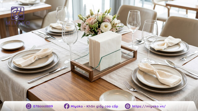 cách sử dụng giấy napkin tiết kiệm và vệ sinh