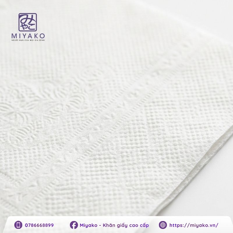 Vân nổi không chỉ làm đẹp mà còn thể hiện sự tinh tế của giấy napkin