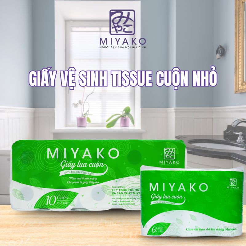 Giấy vệ sinh tissue cuộn nhỏ