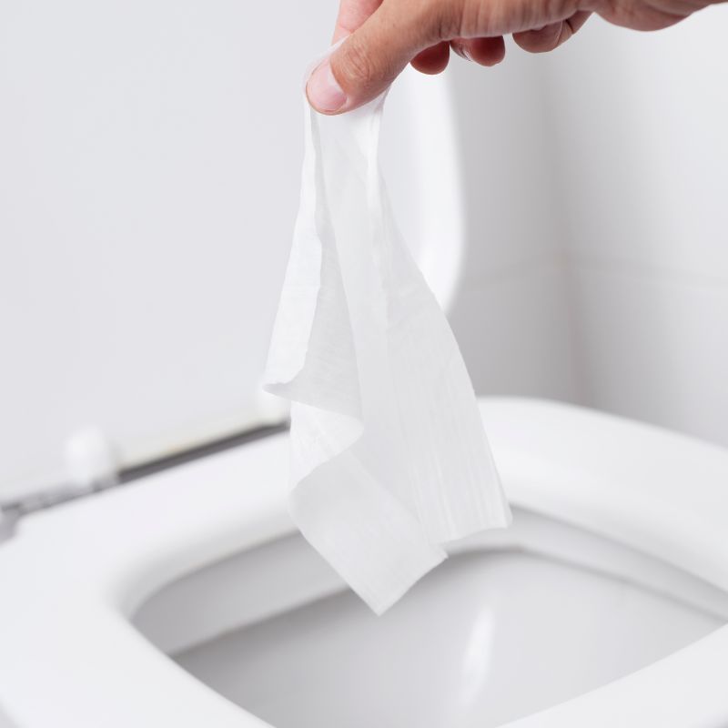 Thói quen vứt giấy vào bồn cầu