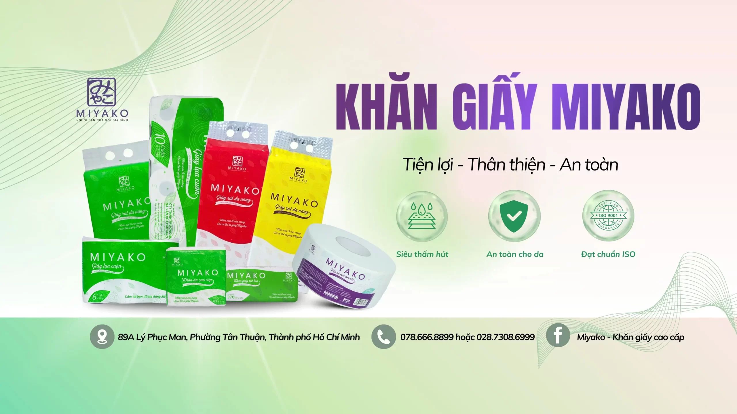 Banner khăn giấy Miyako