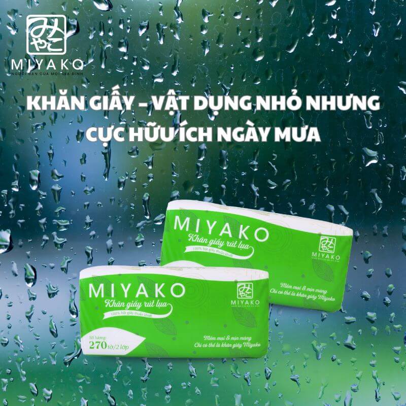 Khăn giấy vật dụng nhỏ nhưng cực hữu ích ngày mưa