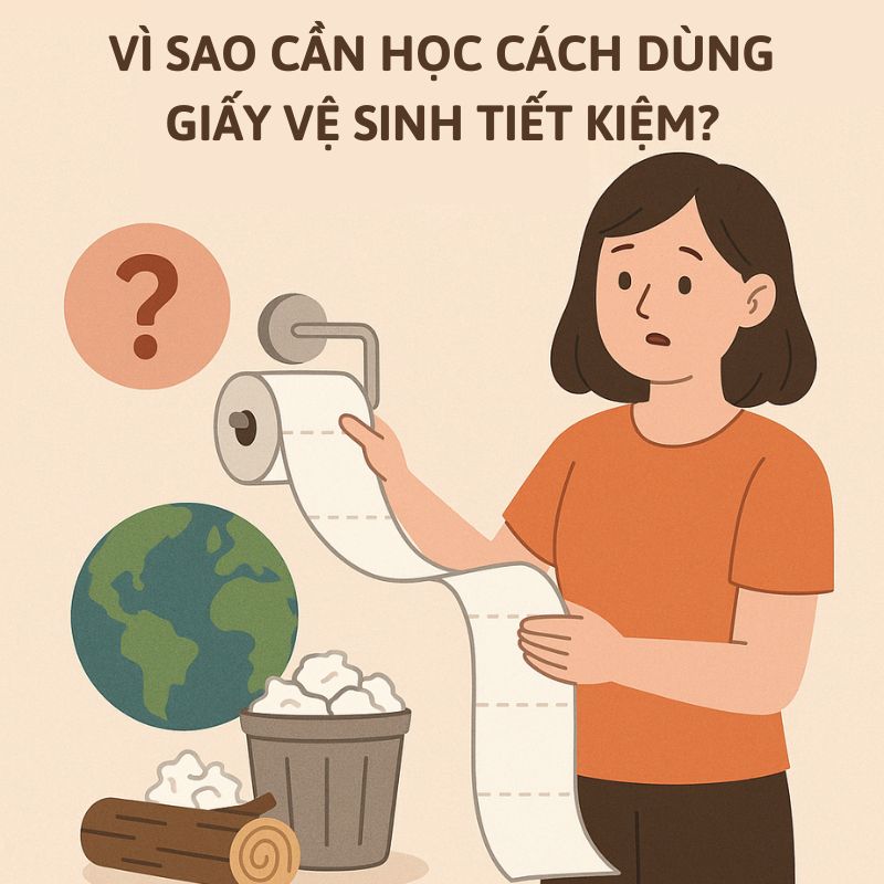 Vì sao cần học cách dùng giấy vệ sinh tiết kiệm