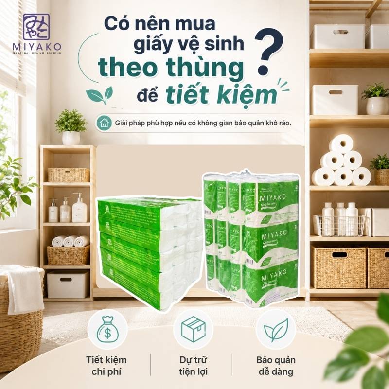mua giấy vệ sinh theo thùng tiết kiệm cho gia đình đông người