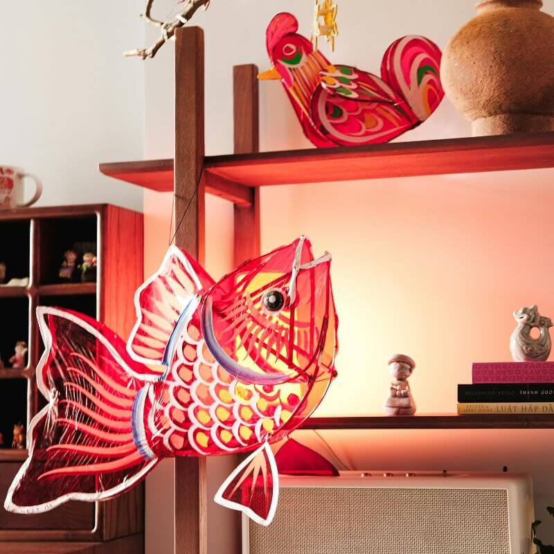 trang trí trung thu bằng lồng đèn