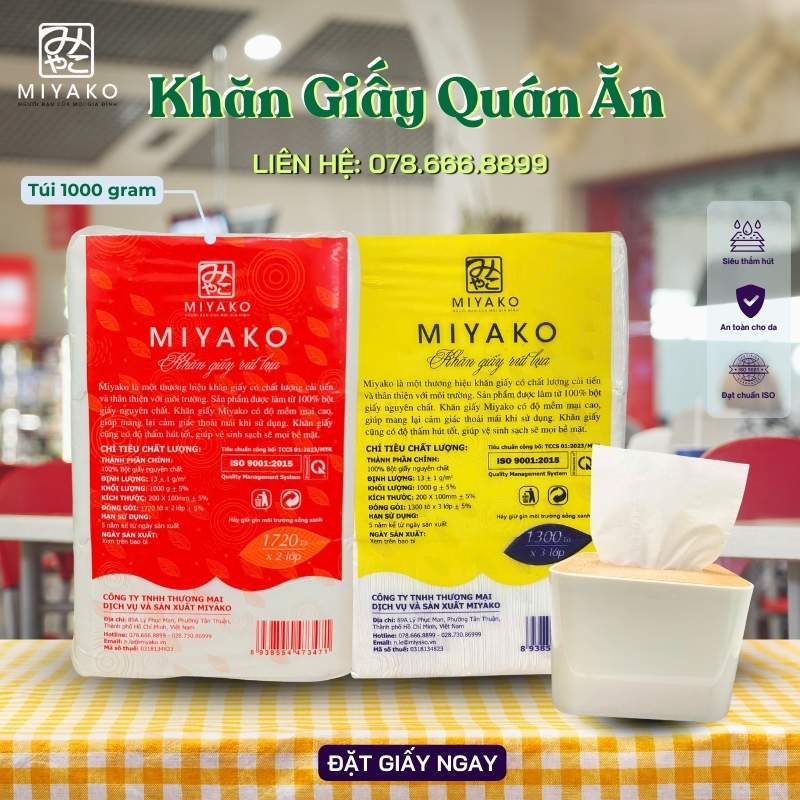 Miyako nơi cung cấp giấy ăn cân 1kg uy tín, chất lượng