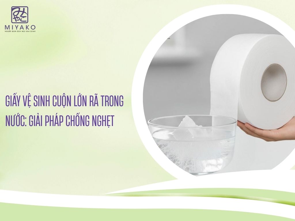 Giấy vệ sinh cuộn lớn rã trong nước giúp ngăn nghẹt bồn cầu, bảo vệ đường ống và giảm phí bảo trì. Giải pháp tối ưu cho nhà hàng, văn phòng