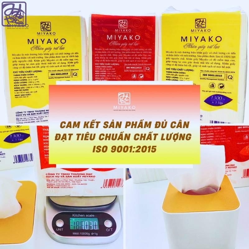 Miyako cam kết sản phẩm đủ cân và đạt tiêu chuẩn chất lượng