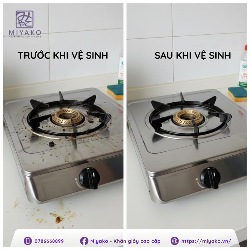 cách vệ sinh bếp ga sạch sâu tại nhà