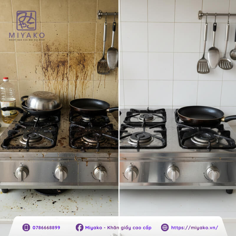 Vệ sinh bếp ga định kỳ để không gian bếp sạch và an toàn hơn