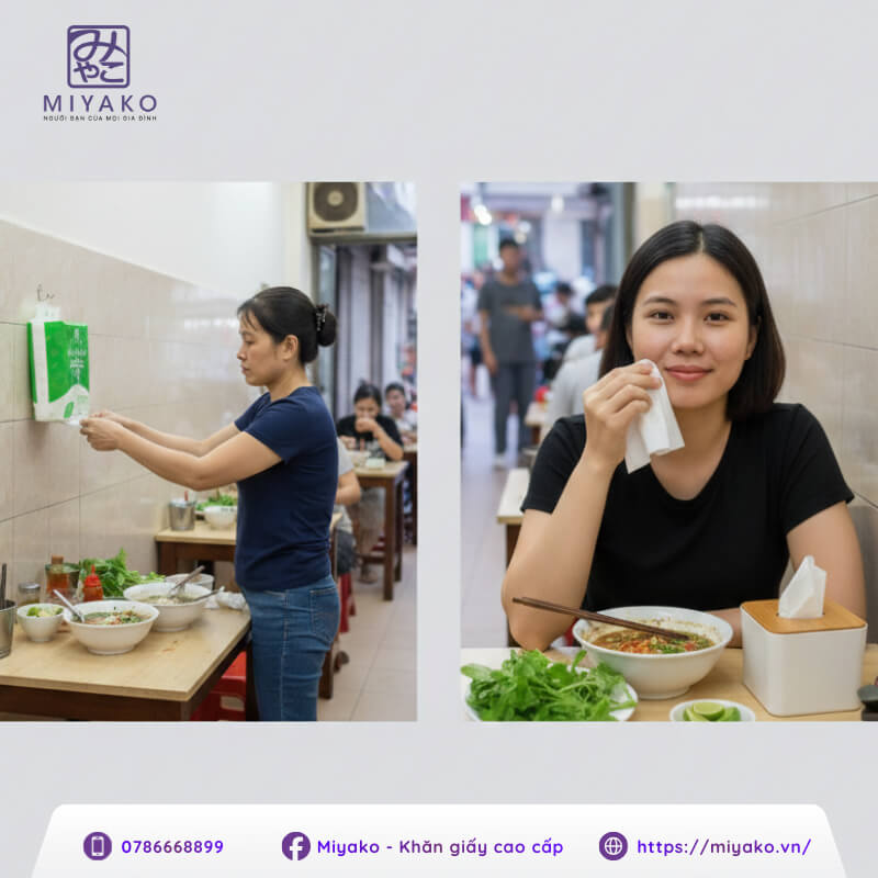 Giấy rút treo tường và giấy rút để bàn khác nhau thế nào?