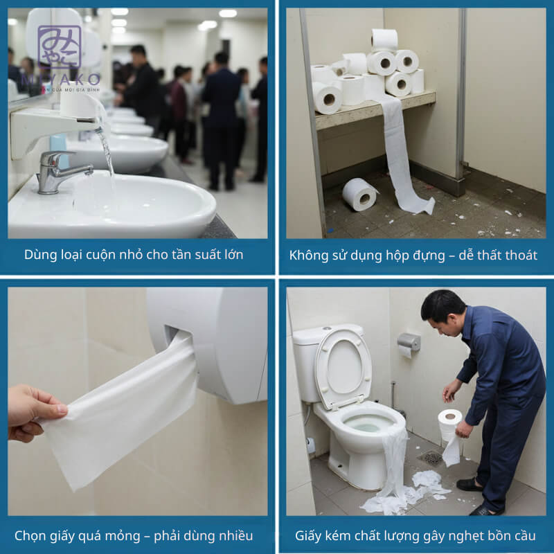 Top những nguyên nhân khiến doanh nghiệp lãng phí giấy vệ sinh