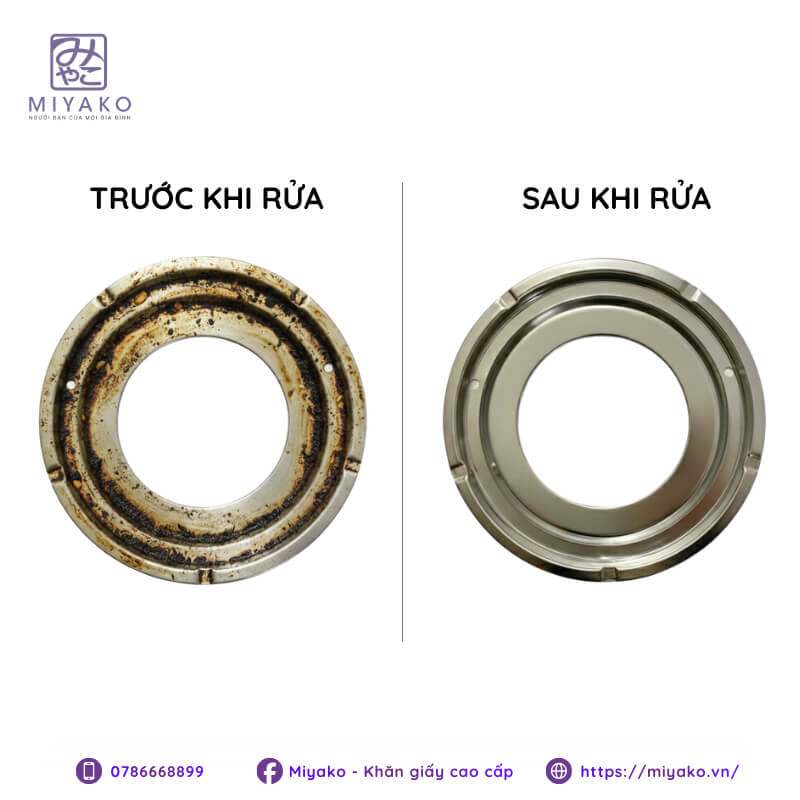 làm sạch khay hứng tràn bếp ga