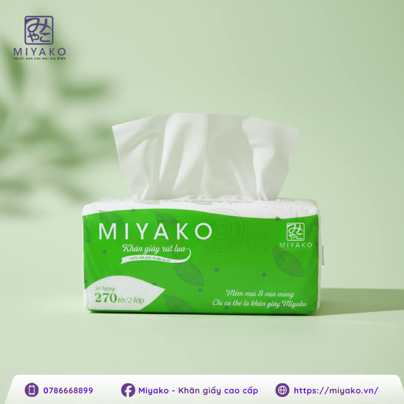 Khăn giấy rút lụa mềm min an toàn cho da mặt