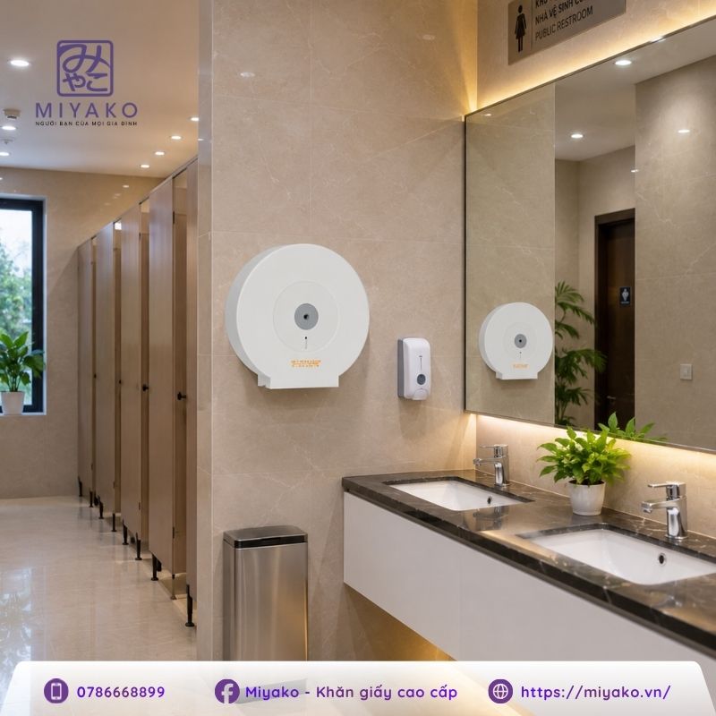giấy vệ sinh cuộn lớn khách sạn
