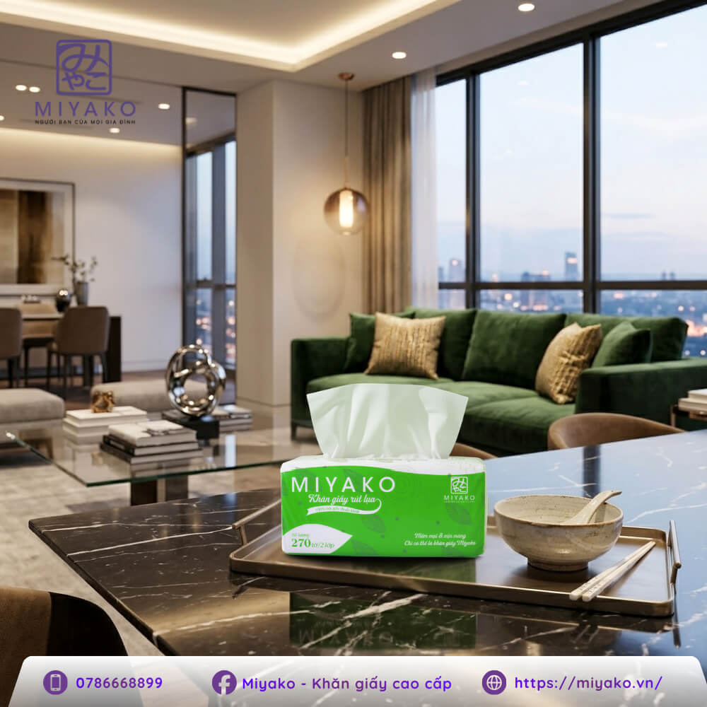 Khăn giấy cao cấp Miyako – Lựa chọn chất lượng cho mọi nhà