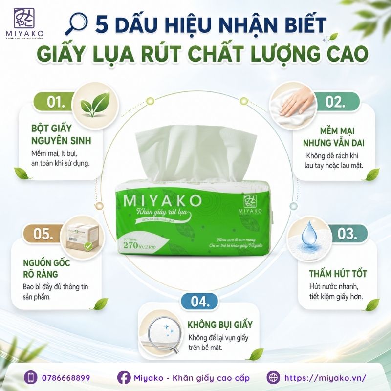 5 dấu hiệu nhận biết giấy lụa rút chất lượng cao trước khi mua