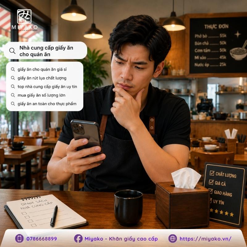 Bạn đang băn khoăn khi phải lựa chọn giấy cho quán của mình