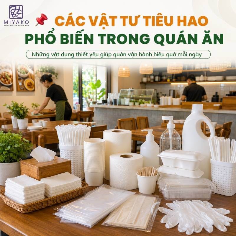 Các vật tư tiêu hao cho quán ăn