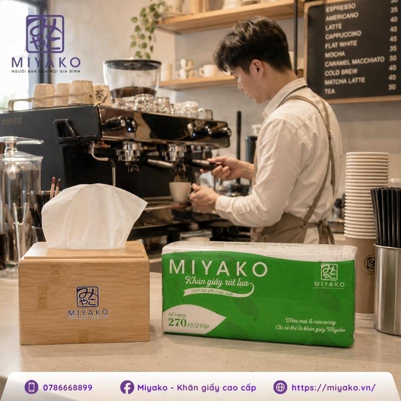 Giấy ăn Miyako sử dụng cho quán cafe