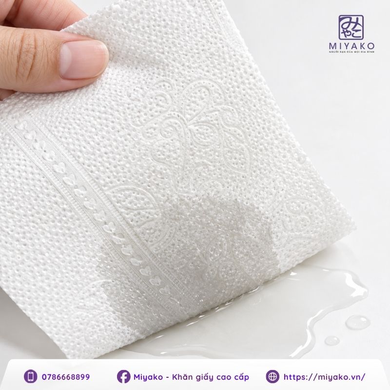giấy ăn toàn từ bột giấy nguyên sinh