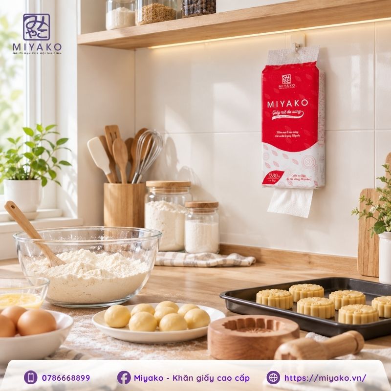 giấy rút treo tường Miyako khu vực bếp