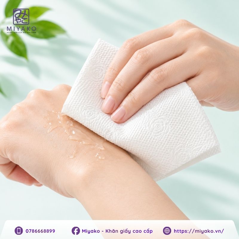 Khăn giấy lau tay nhà hàng giá sỉ siêu thấm hút từ 100% bột nguyên sinh