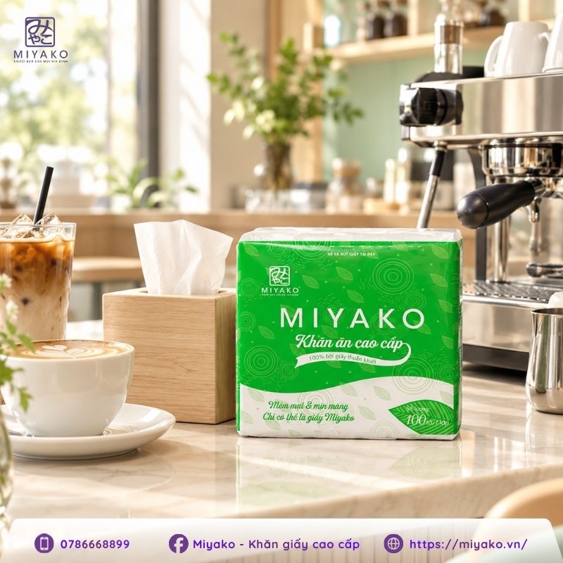 cung cấp khăn giấy vuông cho quán cafe