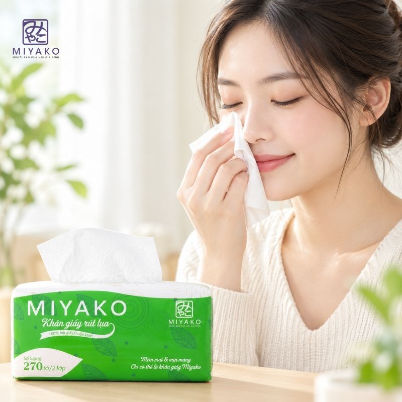 khăn giấy lụa cho da nhạy cảm